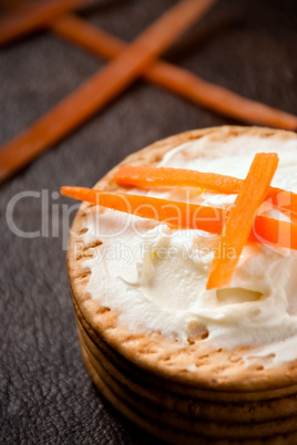 Cookies with strips carrot