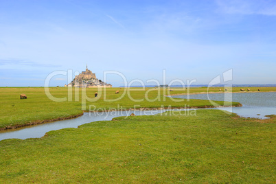 Le Mont-Saint-Michel in the bay