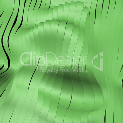Green abstract silver stripe pattern background 3d illustration