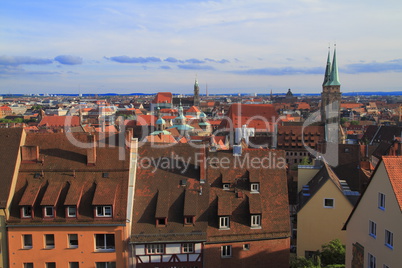 Panoramic view of Old Town in Nuremberg