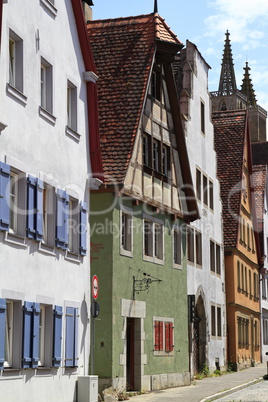 Beautiful streets in Rothenburg ob der Tauber