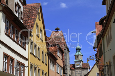 Beautiful streets in Rothenburg ob der Tauber