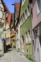 Beautiful streets in Rothenburg ob der Tauber
