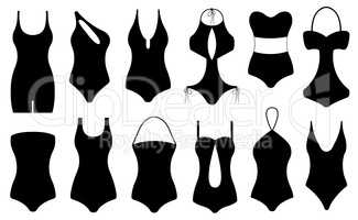 Illustration of different swimsuits