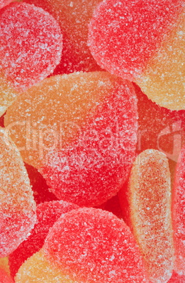 many Multicolor Fruit Jelly