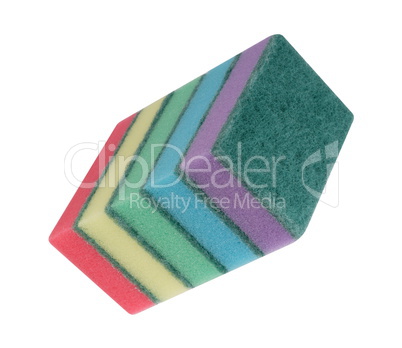 many foam rubber  sponge