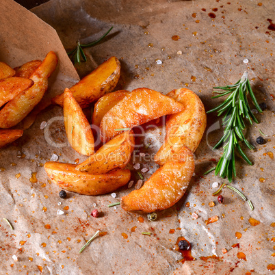 rosemary Potato wedges from the oven