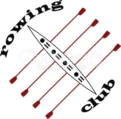 Vector emblem for rowing club