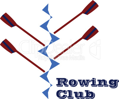 Vector emblem for rowing club