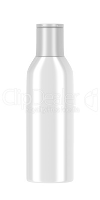 White plastic bottle for cosmetic products