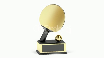 Golden table tennis trophy