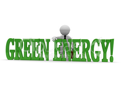 Green Energy, 3d concept image