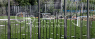 football field near fence at day sunny day