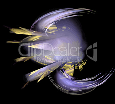 image of one Digital Fractal on Black Color image of one Digital Fractal on Black Color