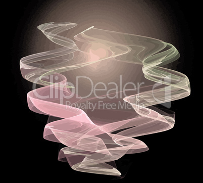 image of one Digital Fractal on Black Color