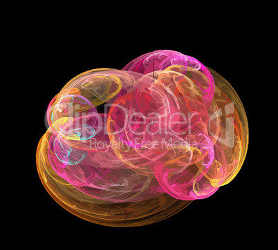 image of one Digital Fractal on Black Color image of one Digital Fractal on Black Color