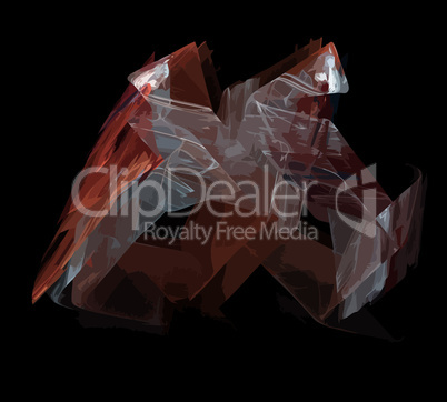 image of one Digital Fractal on Black Color image of one Digital Fractal on Black Color