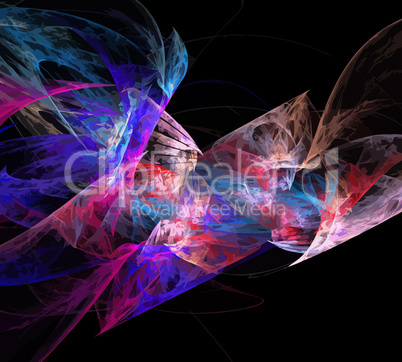 image of one Digital Fractal on Black Color image of one Digital Fractal on Black Color