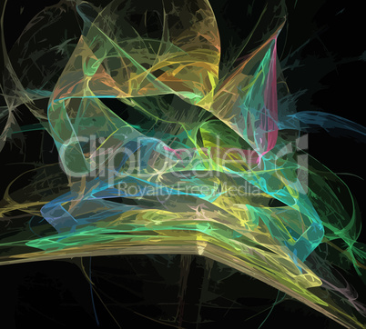 image of one Digital Fractal on Black Color image of one Digital Fractal on Black Color