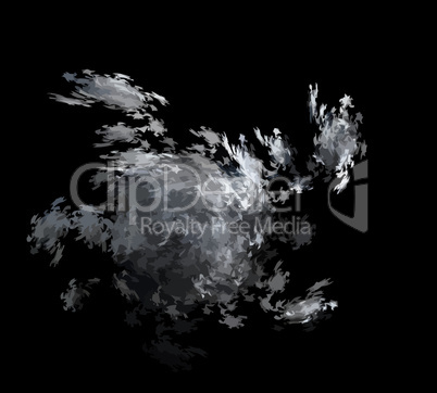 image of one Digital Fractal on Black Color