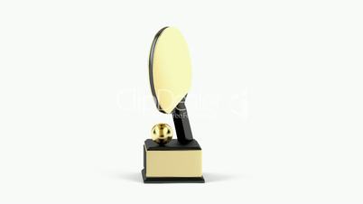 Gold ping pong trophy