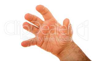 Isolated male right hand