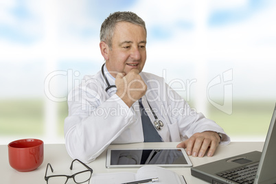 Doctor at the desk