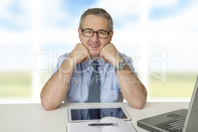 Businessman at the desk