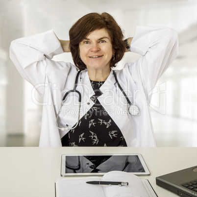 Female doctor at the desk