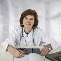 Female doctor at the desk