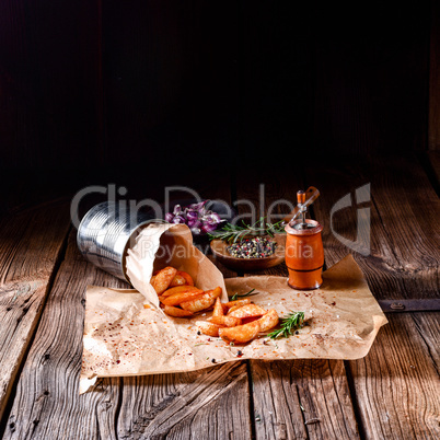 rosemary Potato wedges from the oven