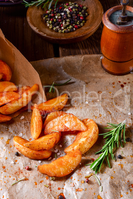 rosemary Potato wedges from the oven