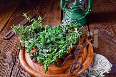 Herbal collection of: thyme,oregano, rosemary