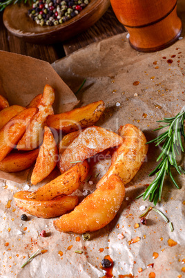 rosemary Potato wedges from the oven