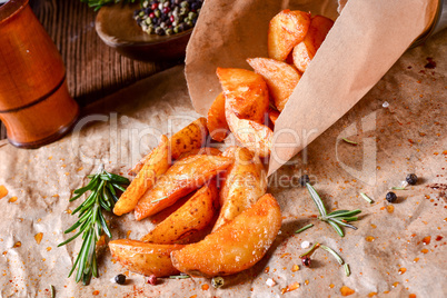 rosemary Potato wedges from the oven