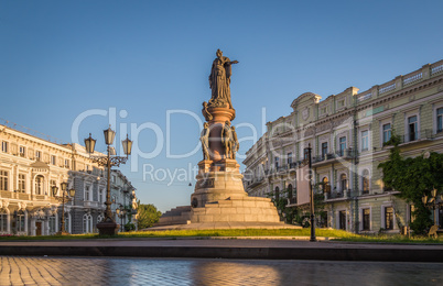Monument to the founders of Odessa  city Ukraine
