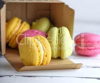multicolored cakes of almond flour  macarons