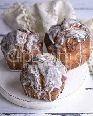 three baked Easter cake , top view