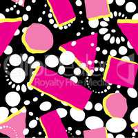 Abstract spot seamless pattern. Geometric funky dotted background
