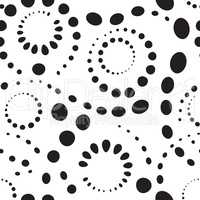 Abstract seamless pattern with circles. Circular spot wallpaper