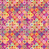 Abstract funny bubble seamless pattern. Funny party background