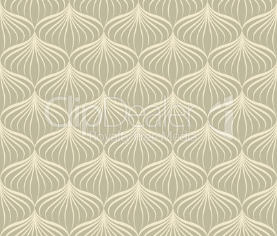 Abstract line seamless pattern in oriental style. Floral asian ornamental wallpaper