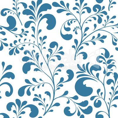 Floral seamless pattern. Abstract ornamental flowers.