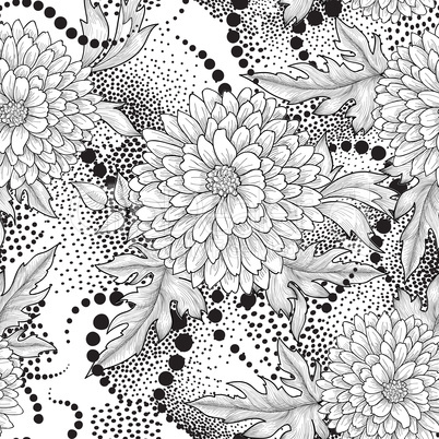 Floral seamless pattern. Abstract ornamental flower background