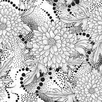 Floral seamless pattern. Abstract ornamental flower background