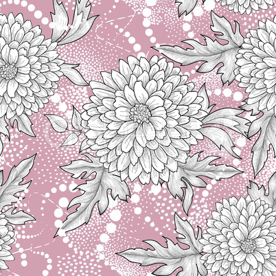 Floral seamless pattern. Abstract ornamental flower background