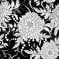 Floral seamless pattern. Abstract ornamental flowers.
