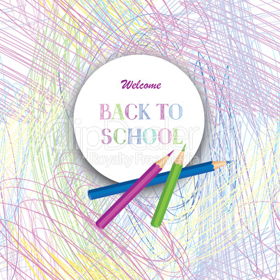 Welcome back to school poster design. Hand drawn Back to School