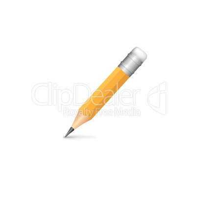 Pencil isolated on white background. Vector cartoon