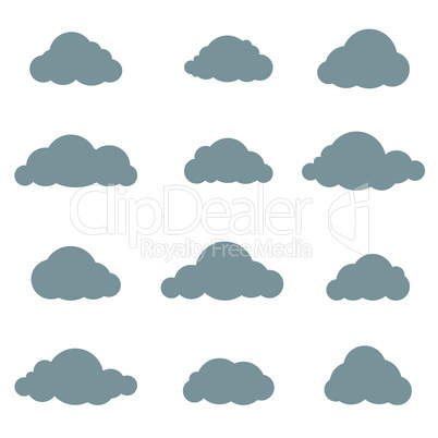 Cloud icon set